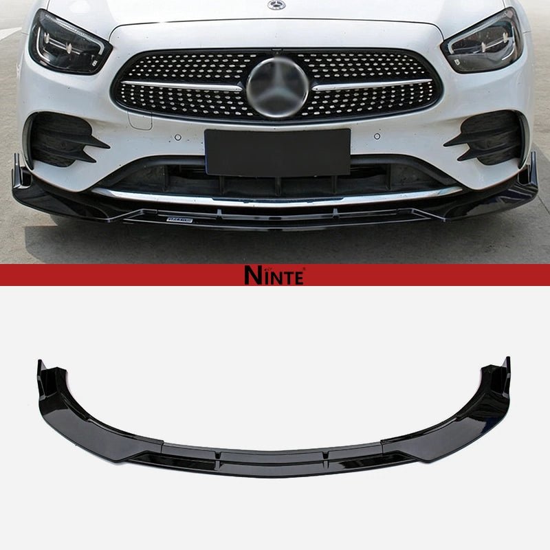 NINTE Front Lip For 2021 - 2023 Benz E - Class W213 C238 A238 E350 E450 AMG E53 Front Lip Lower Bumper Splitter ABS 3 PCs - NINTE