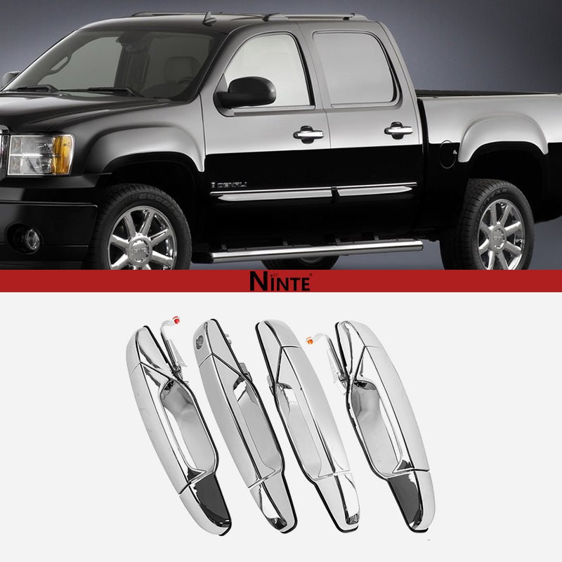 NINTE 4X Chrome Exterior Door Handle Set For 2007 - 2014 Chevy Tahoe GMC Yukon Sierra Denali - NINTE