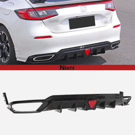 NINTE Rear Diffuser for 2022 - 2026 11th Honda Civic Hatchback Bumper Lip Body Kits - NINTE
