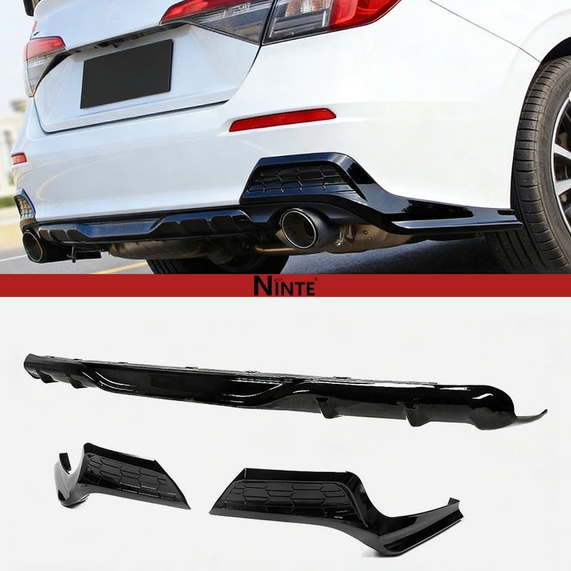 NINTE MD Style Rear Diffuser UnderBody + Side Aprons For 2022 - 2026 Honda Civic Sedan - NINTE