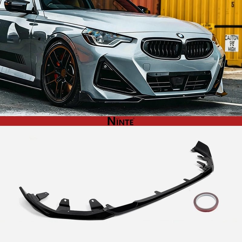 NINTE For 2022 - 2025 BMW G42 Coupe 220i 230i M240i Front Lip MP style Gloss black - NINTE