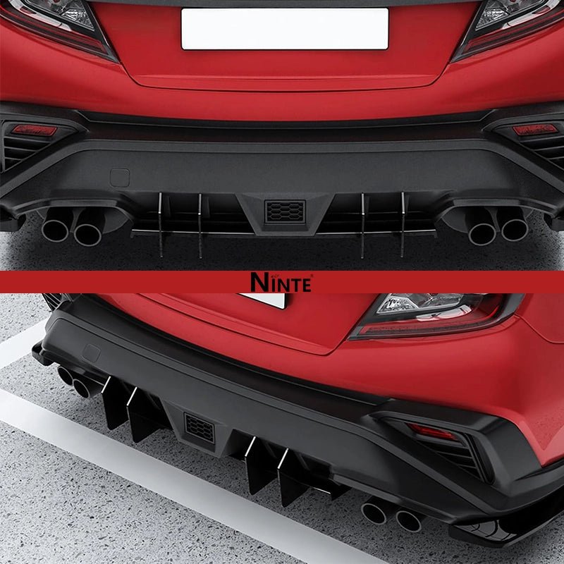NINTE JDM V Style Shark Fin Rear Diffuser Spoiler For 2022 - 2025 Subaru WRX STI Gloss Black - NINTE