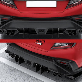 NINTE JDM V Style Shark Fin Rear Diffuser Spoiler For 2022 - 2025 Subaru WRX STI Gloss Black - NINTE