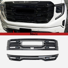 Load image into Gallery viewer, NINTE For 2022-2025 GMC Sierra 1500 AT4 SLT Grille Cover ABS Mesh Style with Camera Hole Non-replacement