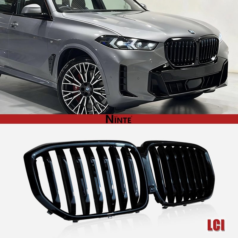 NINTE Front Kidney Grill Single Slat For 2019 - 2026 BMW X5 G05 Gloss Black - NINTE