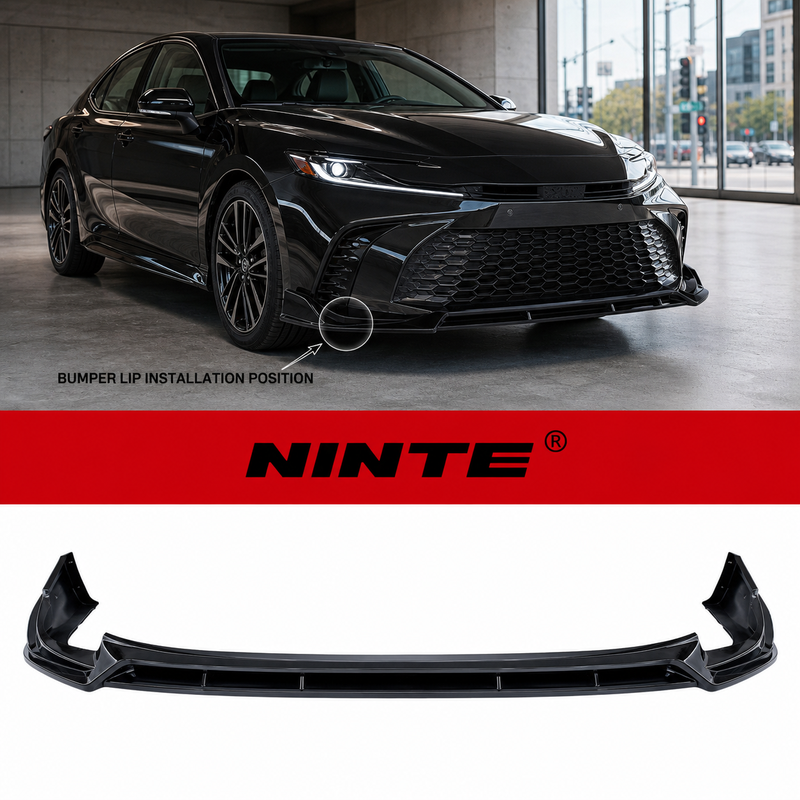 NINTE Front Bumper Lip Splitter Fit for Toyota Camry SE XSE LE XLE 2025-2027 Gloss Black
