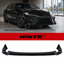 NINTE Front Bumper Lip Splitter Fit for Toyota Camry SE XSE LE XLE 2025-2027 Gloss Black - NINTE