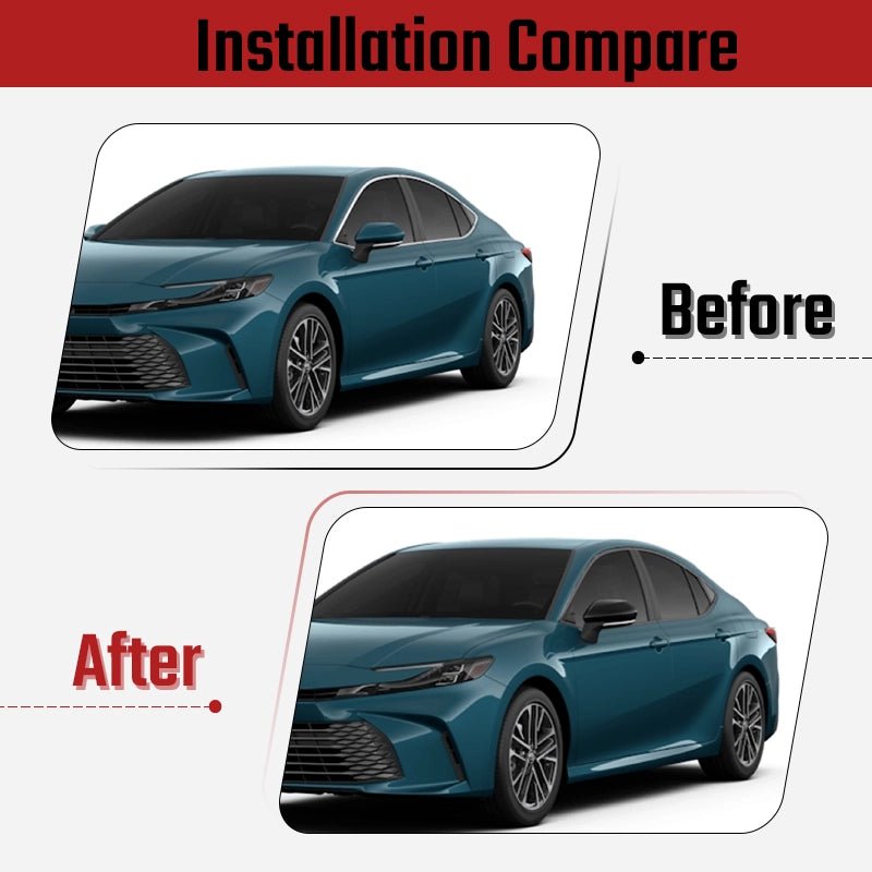 NINTE Chrome Delete Blackout Stainless Steel Overlays For 2025+ Toyota Camry Window Trim - NINTE