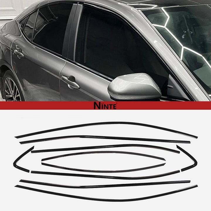 NINTE Chrome Delete Blackout Stainless Steel Overlays For 2025+ Toyota Camry Window Trim - NINTE