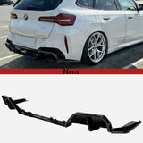 NINTE MP STYLE Rear Diffuser For 2025-2026 BMW X3 G45 M Sport Bumper Lip Gloss Black
