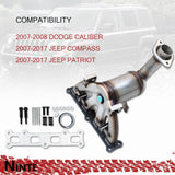 NINTE Exhaust Manifold Catalytic Converter For 2007-2017 Jeep Compass/Patriot 2.4L E.P.A. Compliant