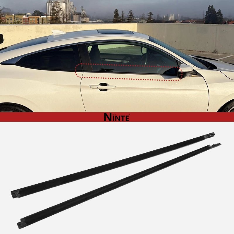 NINTE Weatherstrip Window Moulding Trim Seal Belt For 2016 - 2020 Honda Civic Coupe - NINTE