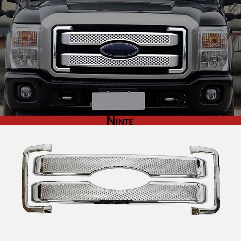 NINTE Grille Overlay for 2011 - 2016 Ford F250 F350 F450 F550(Not Replacement) - NINTE