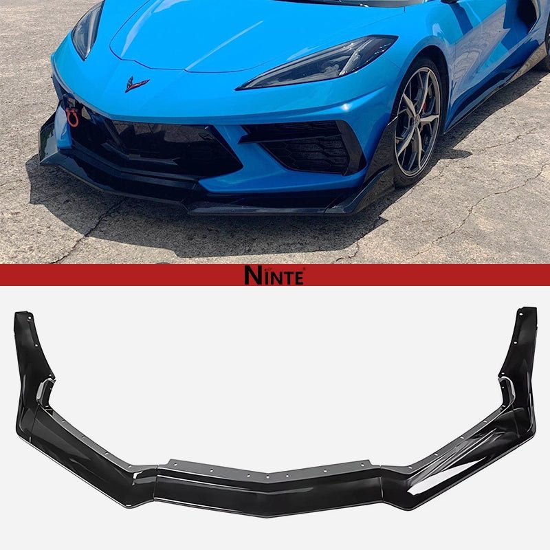 NINTE STG 3 Winglet Front Lip For 2020 - 2025 Chevrolet Corvette C8 Stingray Z51 7PCs ABS Front Bumper Splitter - NINTE