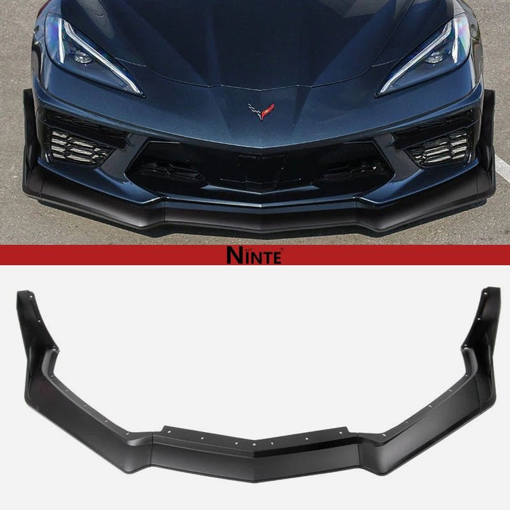 NINTE STG 3 Winglet Front Lip For 2020 - 2025 Chevrolet Corvette C8 Stingray Z51 7PCs ABS Front Bumper Splitter - NINTE