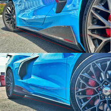 Cargar imagen en el visor de la galería, NINTE Side Skirts For 2020-2023 Corvette C8 Stingray Z51 Carbon Fiber 5VM Style Side Extension Panels