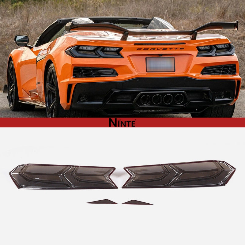 NINTE Tail light Smoked Cover Blackout Molding FOR 2020-2025 Corvette C8 Z51 Stingray