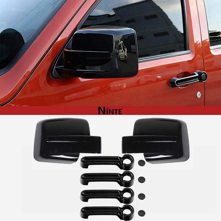 NINTE Mirror & Door Handle Covers For 2007 - 18 Jeep Patriot/Liberty/Wrangler & Dodge Nitro - NINTE