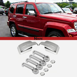 NINTE Mirror & Door Handle Covers For 2007 - 18 Jeep Patriot/Liberty/Wrangler & Dodge Nitro - NINTE