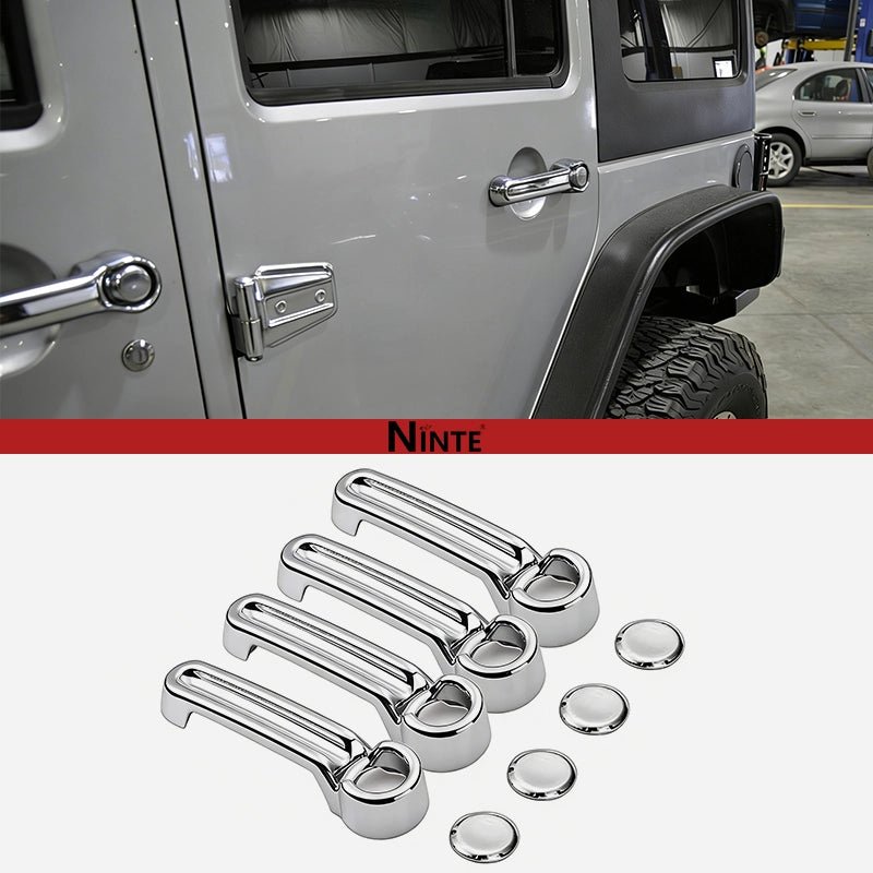 NINTE Mirror & Door Handle Covers For 2007 - 18 Jeep Patriot/Liberty/Wrangler & Dodge Nitro - NINTE