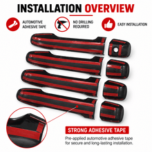 NINTE ABS Door Handle Covers - 2010-2024 Toyota 4Runner - Tape-On Styling Upgrade - NINTE