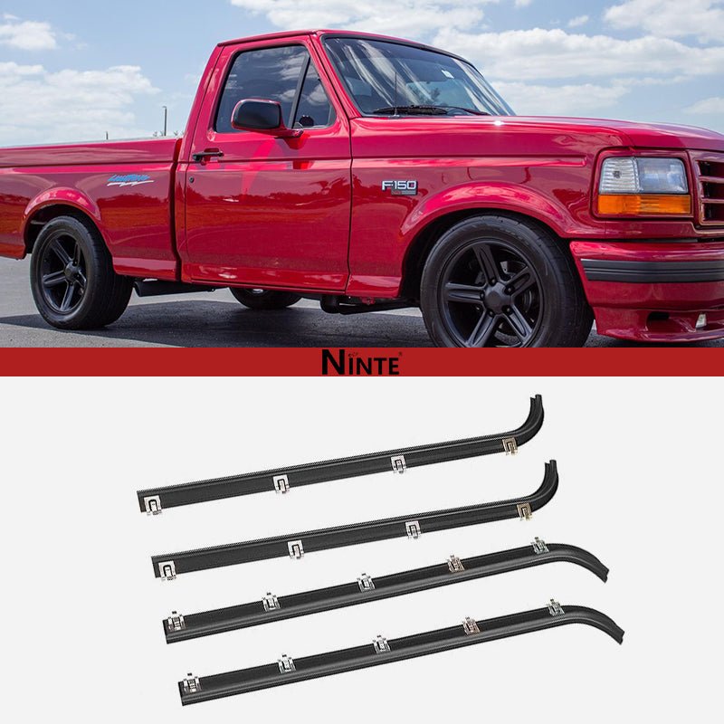 NINTE Door Window Seal Belt Weatherstrip 4 Pcs Set For 1987 - 1997 Ford F150 F250 F350 - NINTE
