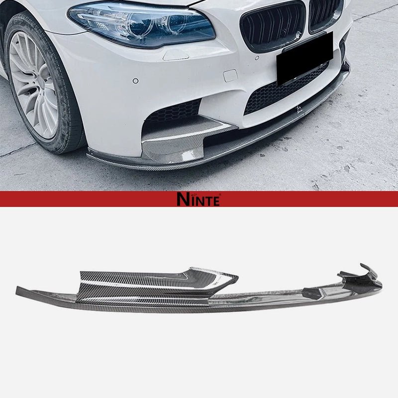 NINTE For 2011 - 2016 BMW 5 Series F10 M Sport Front Lip Bumper ABS 2Pcs Front Lip Splitter Kit - NINTE