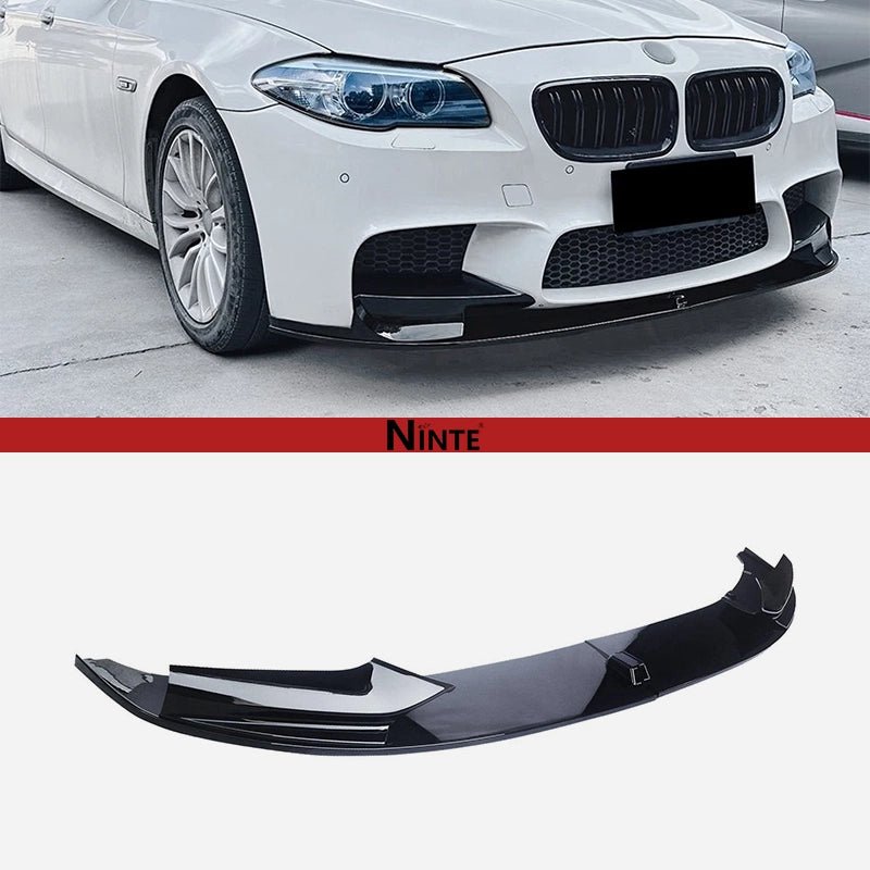 NINTE For 2011 - 2016 BMW 5 Series F10 M Sport Front Lip Bumper ABS 2Pcs Front Lip Splitter Kit - NINTE