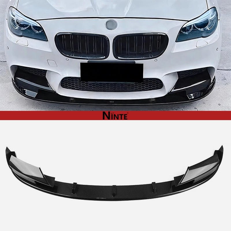 NINTE Front Bumper For 2012 - 2016 BMW F10 M5 5 Series Carbon Fiber Look MP Style Front Lip Lip Spoiler Splitter Chin - NINTE