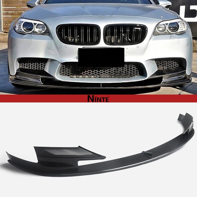 NINTE MP Style Front Bumper Lip For 2011 - 2016 BMW 5 Series F10 M5 3PCs Lower Splitter - NINTE