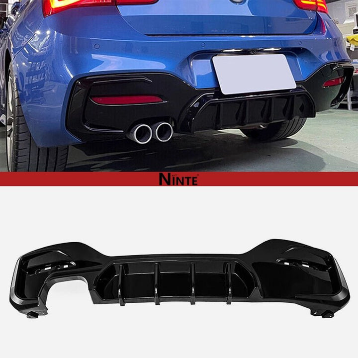 NINTE MP Style For 2015 - 2019 BMW 1 - Series F20 F21 M135 M140 Rear Diffuser Single Quad Exhaust - NINTE
