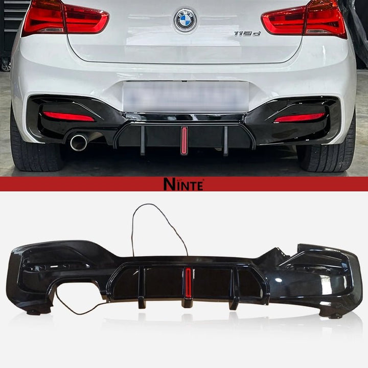 NINTE MP Style For 2015 - 2019 BMW 1 - Series F20 F21 M135 M140 Rear Diffuser Single Quad Exhaust - NINTE