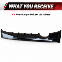 NINTE Rear Bumper Diffuser Lip Splitter Fit for 2014-2021 BMW 2 Series F22 Coupe Painted Gloss Black One Piece Left Side Dual Exhaust Sport Style Without Logo - NINTE