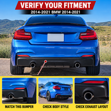 NINTE MP Style Rear Diffuser For BMW 2014-2021 F22 F23 2 Series M Sport Rear Bumper Lip ABS