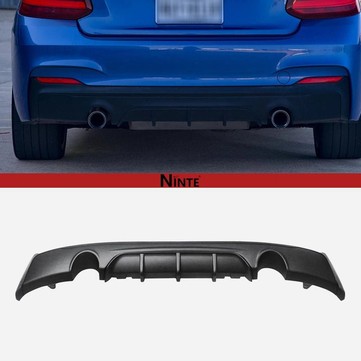 NINTE Rear Diffuser For BMW 2014 - 2021 F22 F23 2 Series M Sport Rear Bumper Lip ABS - NINTE