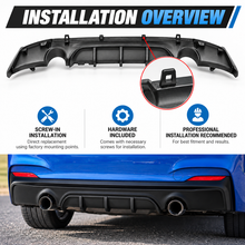 NINTE MP Style Rear Diffuser For BMW 2014-2021 F22 F23 2 Series M Sport Rear Bumper Lip ABS