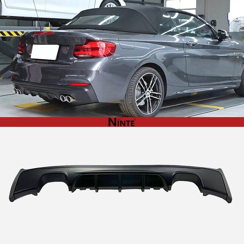 NINTE Rear Diffuser For BMW 2014 - 2021 F22 F23 2 Series M Sport Rear Bumper Lip ABS - NINTE