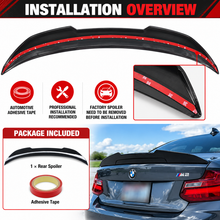 NINTE Spoiler For 2014-2021 BMW 2 Series F22 F87 M2 220i 228i 230i M235i M240i PSM Style ABS Painted High Kick Rear Spoiler Trunk Spoiler