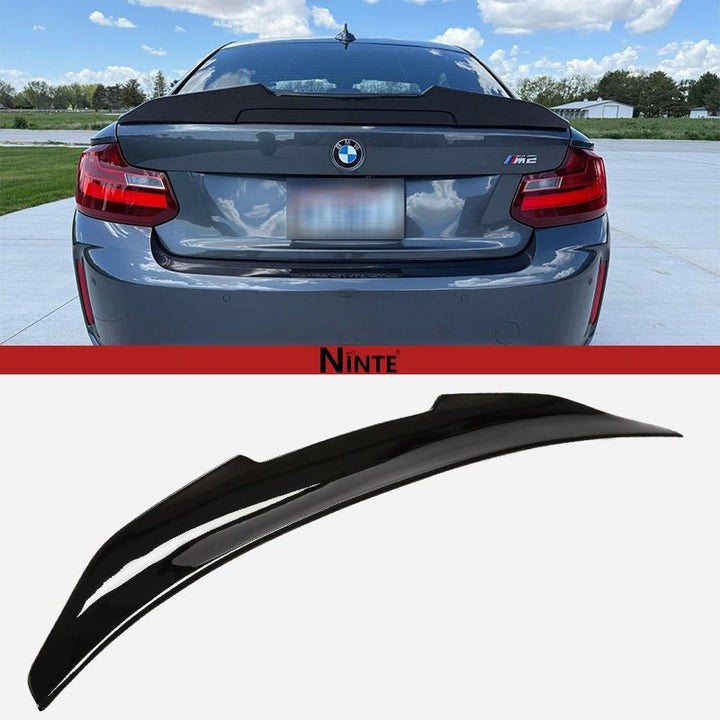 NINTE Spoiler For 2014 - 2021 BMW 2 Series F22 F87 M2 220i 228i 230i M235i M240i PSM Style ABS Painted High Kick Rear Spoiler Trunk Spoiler - NINTE