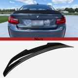 NINTE Spoiler For 2014-2021 BMW 2 Series F22 F87 M2 220i 228i 230i M235i M240i PSM Style ABS Painted High Kick Rear Spoiler Trunk Spoiler