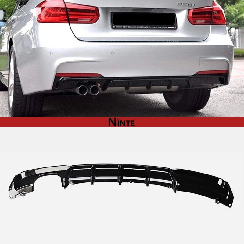NINTE For 2012 - 2019 BMW 3 Series F30 F31 M Sport Bumper 320i 328i Rear Diffuser Only Fit M Sport Model - NINTE