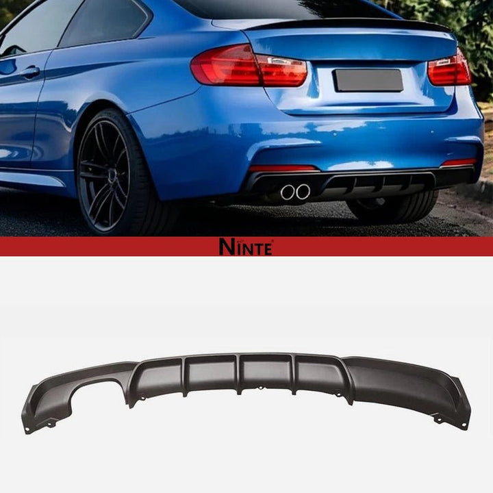 NINTE For 2012 - 2019 BMW 3 Series F30 F31 M Sport Bumper 320i 328i Rear Diffuser Only Fit M Sport Model - NINTE