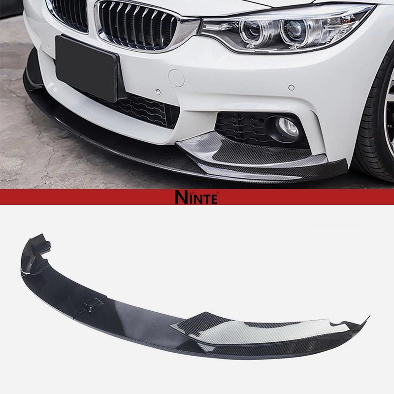 NINTE For 2014 - 2020 BMW F32 F33 F36 4 Series M Sport Front lip ABS Painted 4Pcs Front Bumper Splitter - NINTE