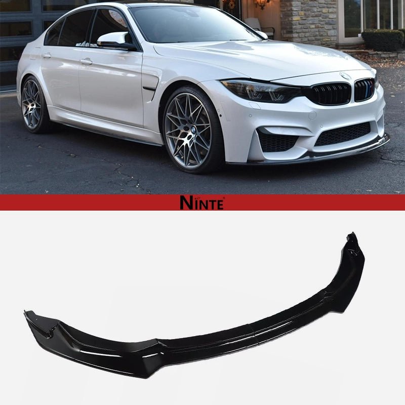 NINTE For 2015 - 2020 Fits BMW F80 M3 F82 F83 M4 1 Piece Style Front Bumper Lip Front Lower Diffuser - NINTE