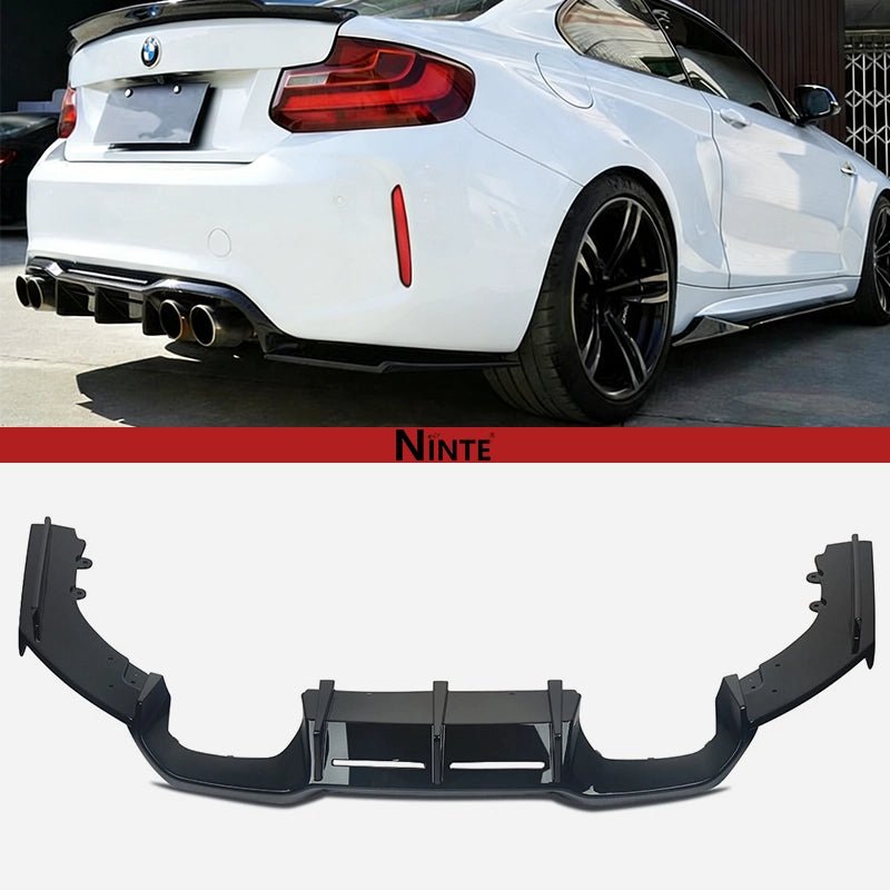 NINTE MTC Style Rear Diffuser For 2016 - 2021 BMW 2 Series F87 M2 M Sport - NINTE