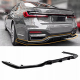 NINTE For 2019-2022 BMW G11 G12 7 Series M Sport R Style Glossy Black Shark Fin Diffuser