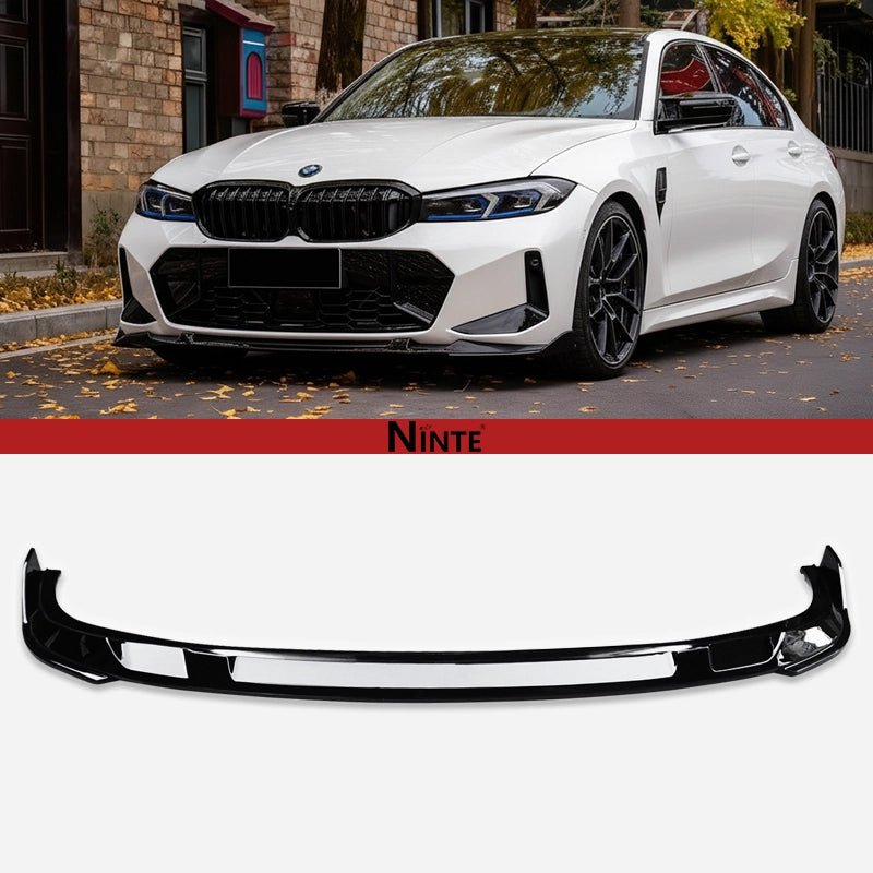 NINTE One - Piece Front Lip for 2019 - 2024 BMW 3 Series G20 G28 M - Sport Front Bumper Lip ABS Front Splitter Air Dam Spoiler Protector - NINTE