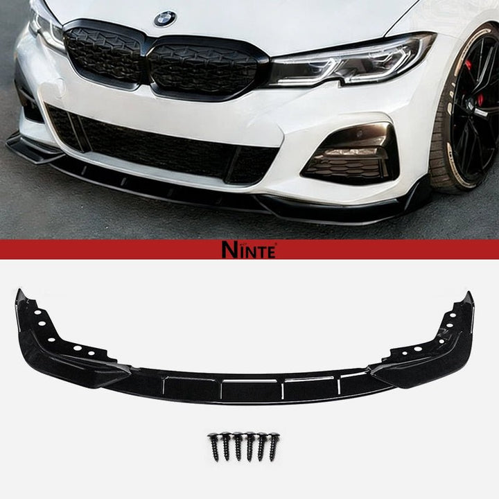 NINTE GT Style Front Lip Spoiler For 2019 - 2023 BMW 3 Series G20 G28 Front Lip M - Sport - NINTE