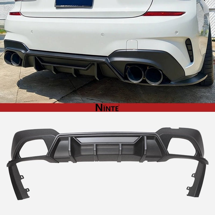 NINTE Rear Diffuser For 2019 - 2022 BMW 3 Series G20 M Sport 330i 340i 320i 330e M340i Rear Bumper Lip - NINTE