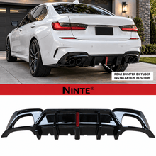 Load image into Gallery viewer, NINTE Style Rear Diffuser W/LED Light For 2019-2022 BMW G20 G28 3 Series M Sport - NINTE